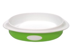 Głęboki talerzyk dla dziecka Zielony 4m+ POUPY